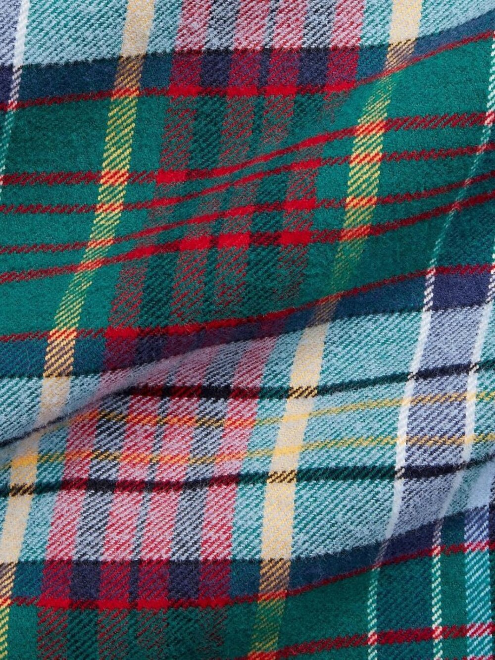 Men's Classic-Fit Multicolor Plaid Brushed Flannel Shirt - X-Large, Green Multi - Picture 6 of 6